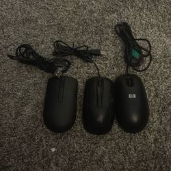 3 Old Computer Mice 