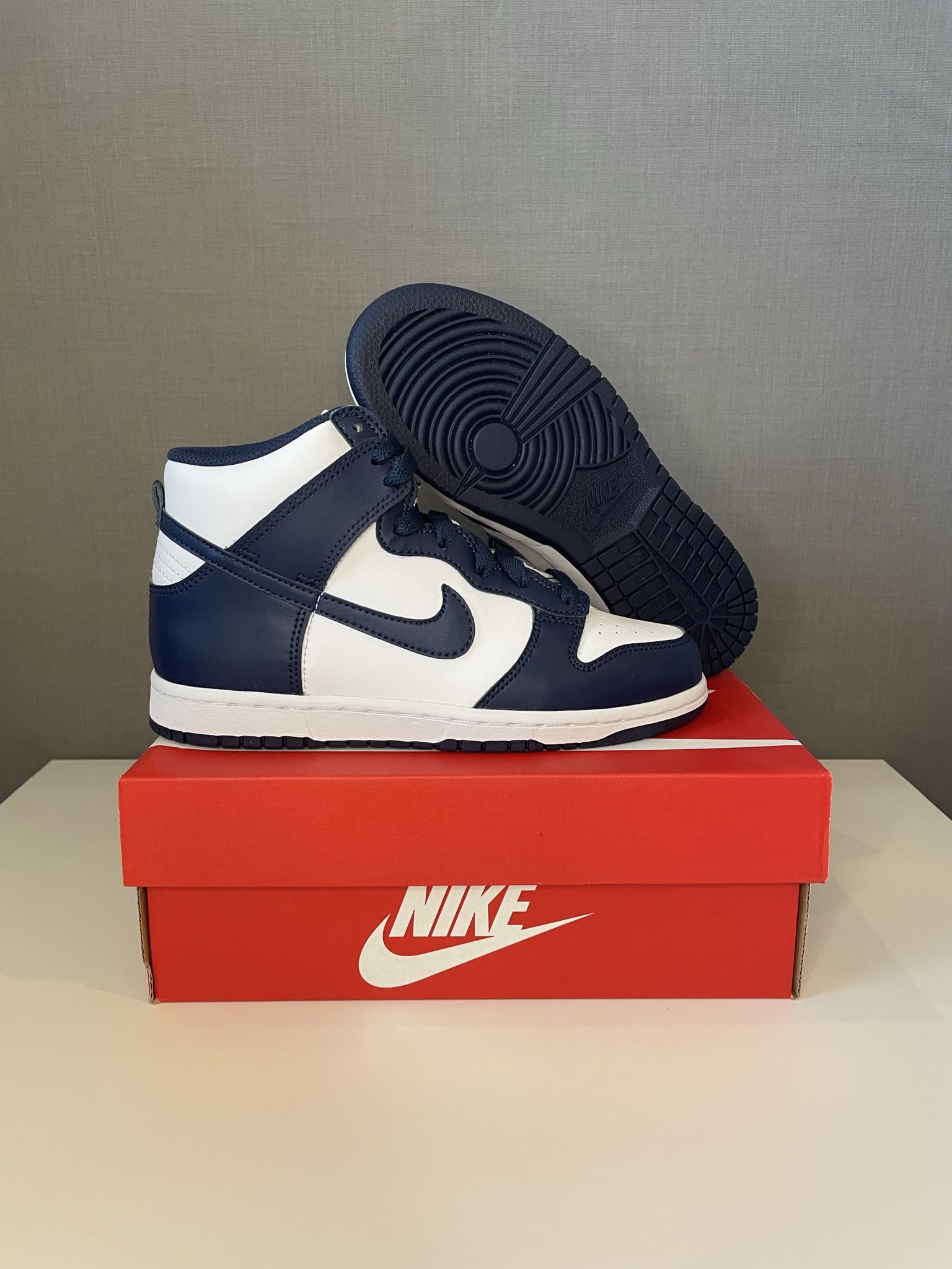 Nike Dunk High Navy Size 3Y