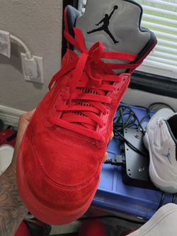 Jordan 5s Retro / Red Suede / Size 11.5