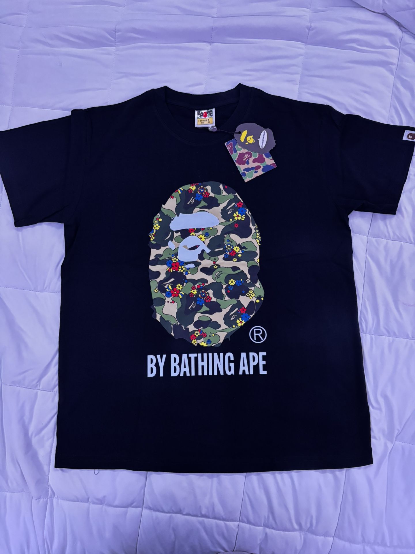 Black Multi Colored Bape Tee