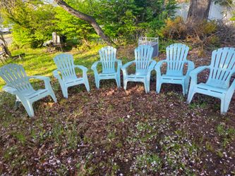 Price is firm.. six very heavy resin Adirondack chairs