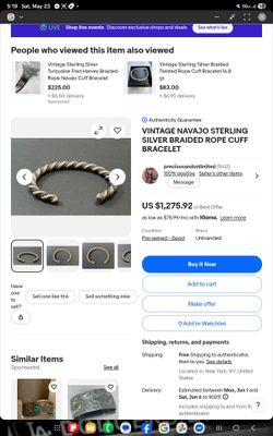 Indian Handmade Sterling Silver Bracelet