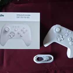 8bitdo 64 Bluetooth Controller White (Analogue 3D, Switch, Switch 2, Windows)