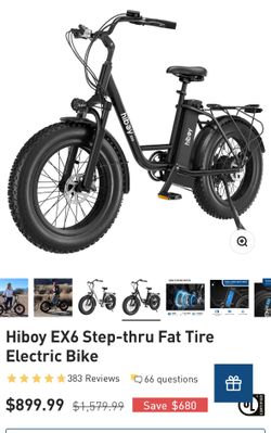 Hiboy EX6 Step-thru Fat Tire Electric Bike