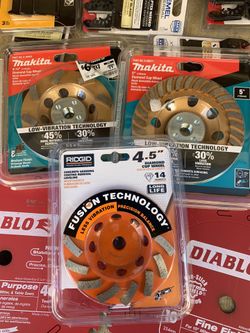 Rigid and Makita grinder