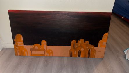 Large 48” x 24” Original Southwestern Acrylic Painting on Canvas
