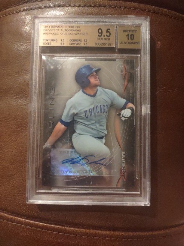 2014 Bowman Sterling Prospect Autos Kyle Schwarber Auto RC BGS 9.5/10