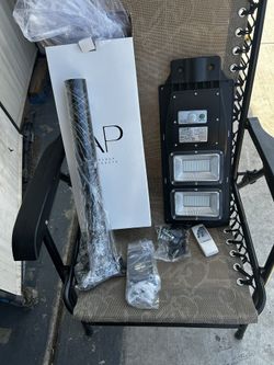 Upgraded Solar Street Light 6000 Lumens Outdoor, 10000mAH Battery, 120 LED Street Light BRAND NEW