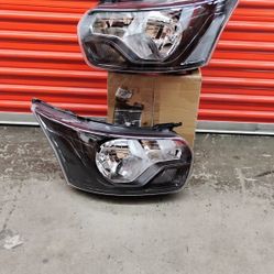 For 2015-2023 Ford Transit 150 250 350 Factory Style Headlight Lamp Black/Clear