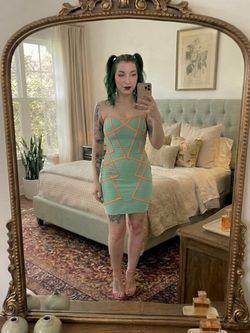 NWT WOW Couture Strapless Geometric Bodycon Size Small