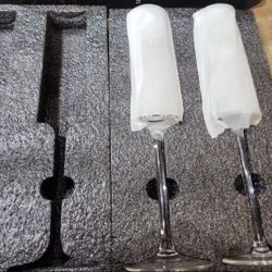 Wedding Flutes Bride & Groom 