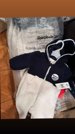 KIDS REEBOK ONE PIECE FLEECE HOODED ONESIE