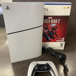 Sony PlayStation 5 Slim Disc Edition (CFI-2015) w/ Controller and Cords