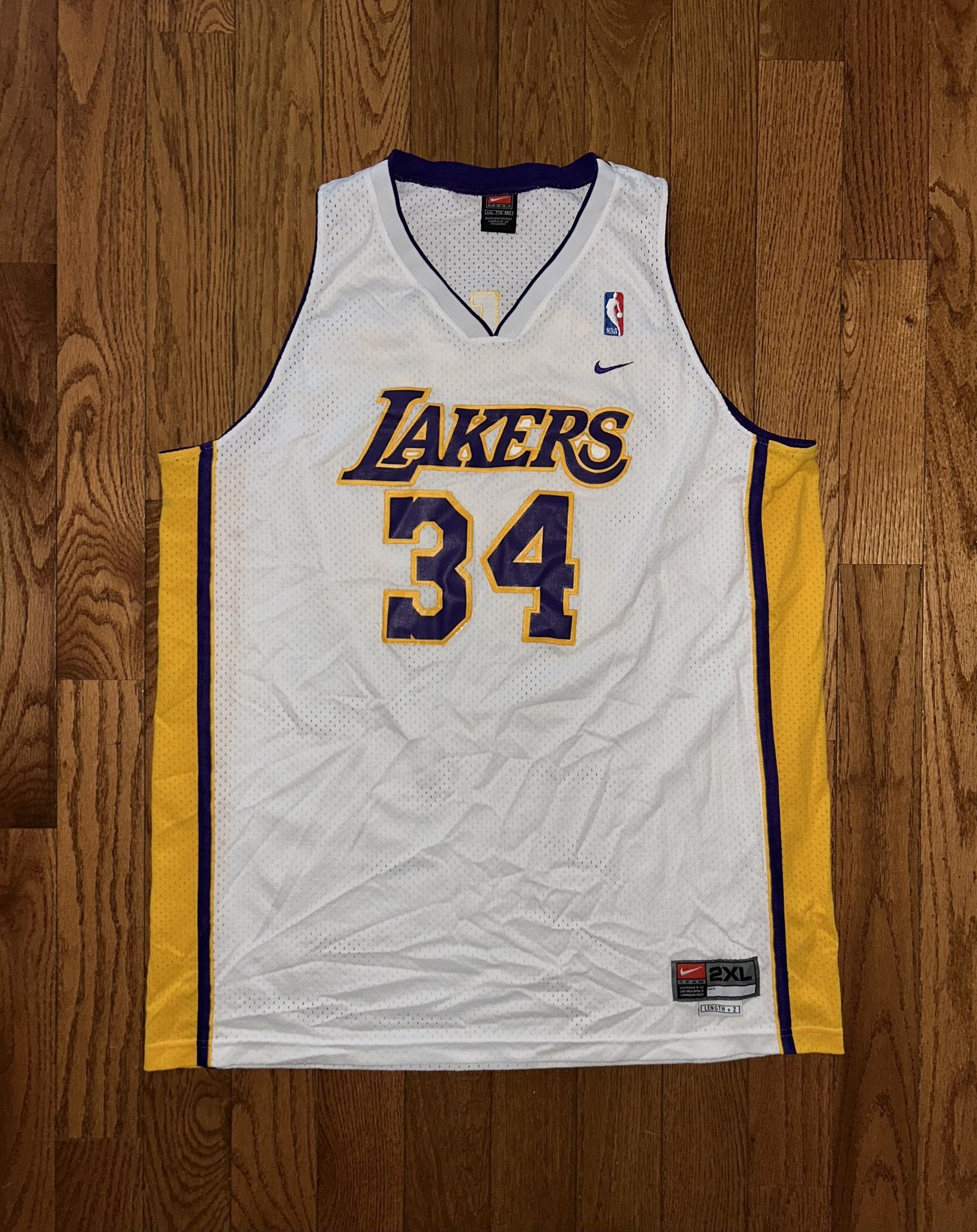 Shaquille O'Neal Los Angeles Lakers Nike Vintage Sewn Jersey Size 2XL