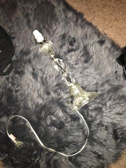 Glass lamp $10 firm needs to be clean new condition
