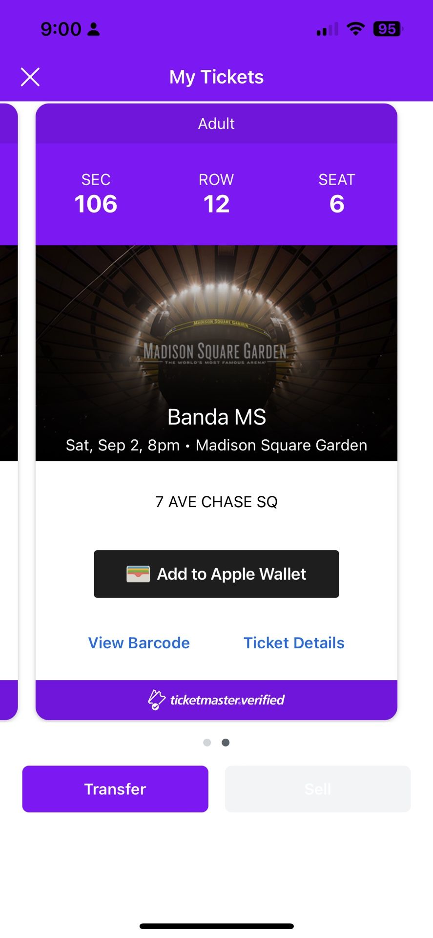 BANDA MS At Madison Square Garden On September 2