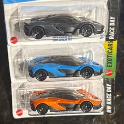 Hot wheels McLaren w1 black, blue, orange