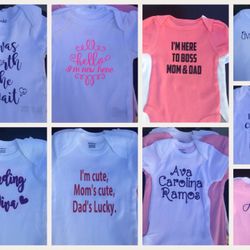 Onesie and toddler Tshirts custom