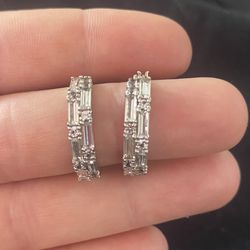 White Sapphire RL SVVW Hoops