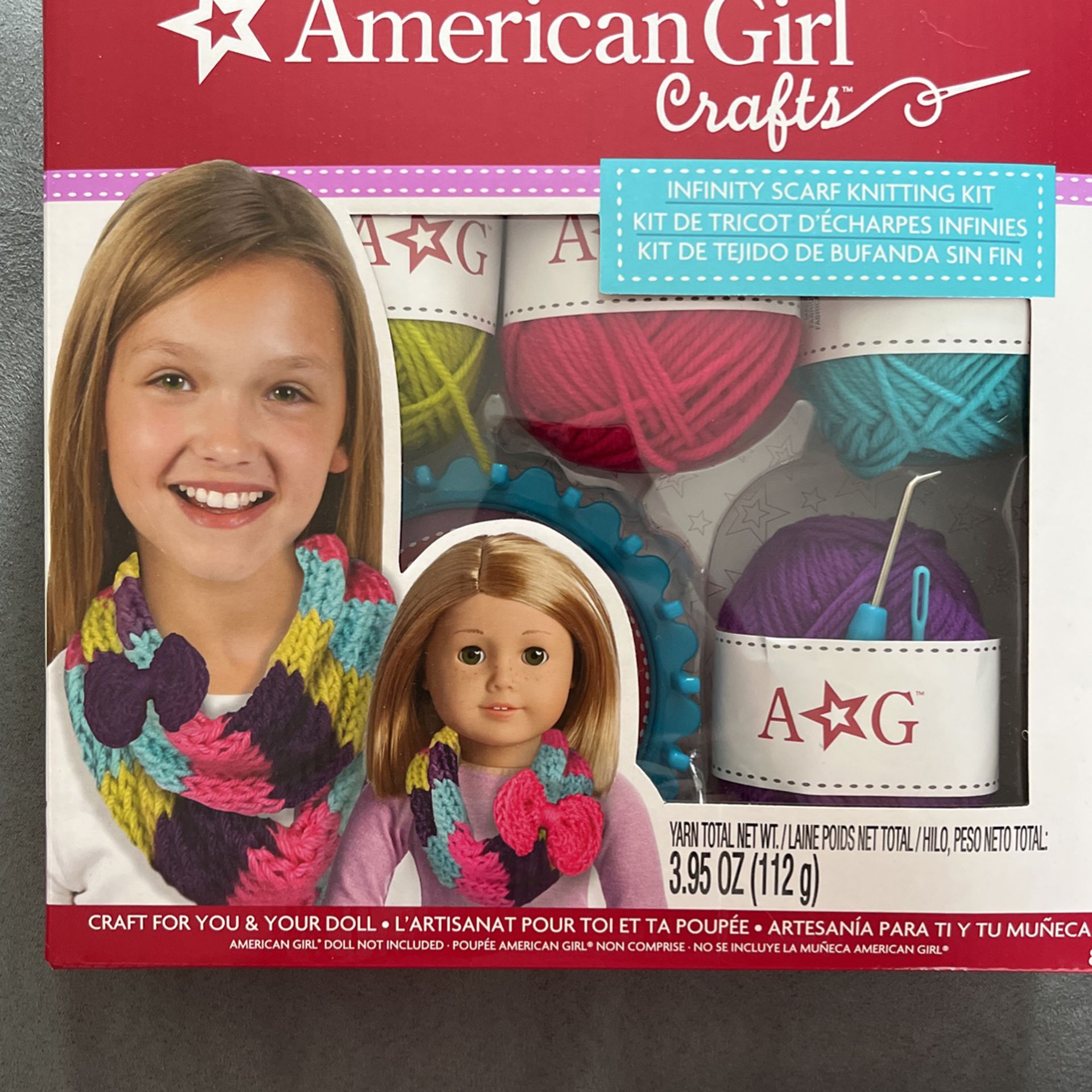 American Girl craft scarf knitting kit