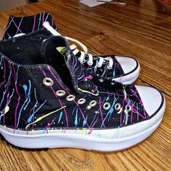 Converse run star hike high splatter paint 10.5