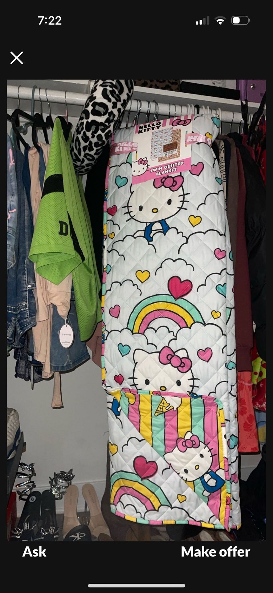Hello Kitty, quilted blanket