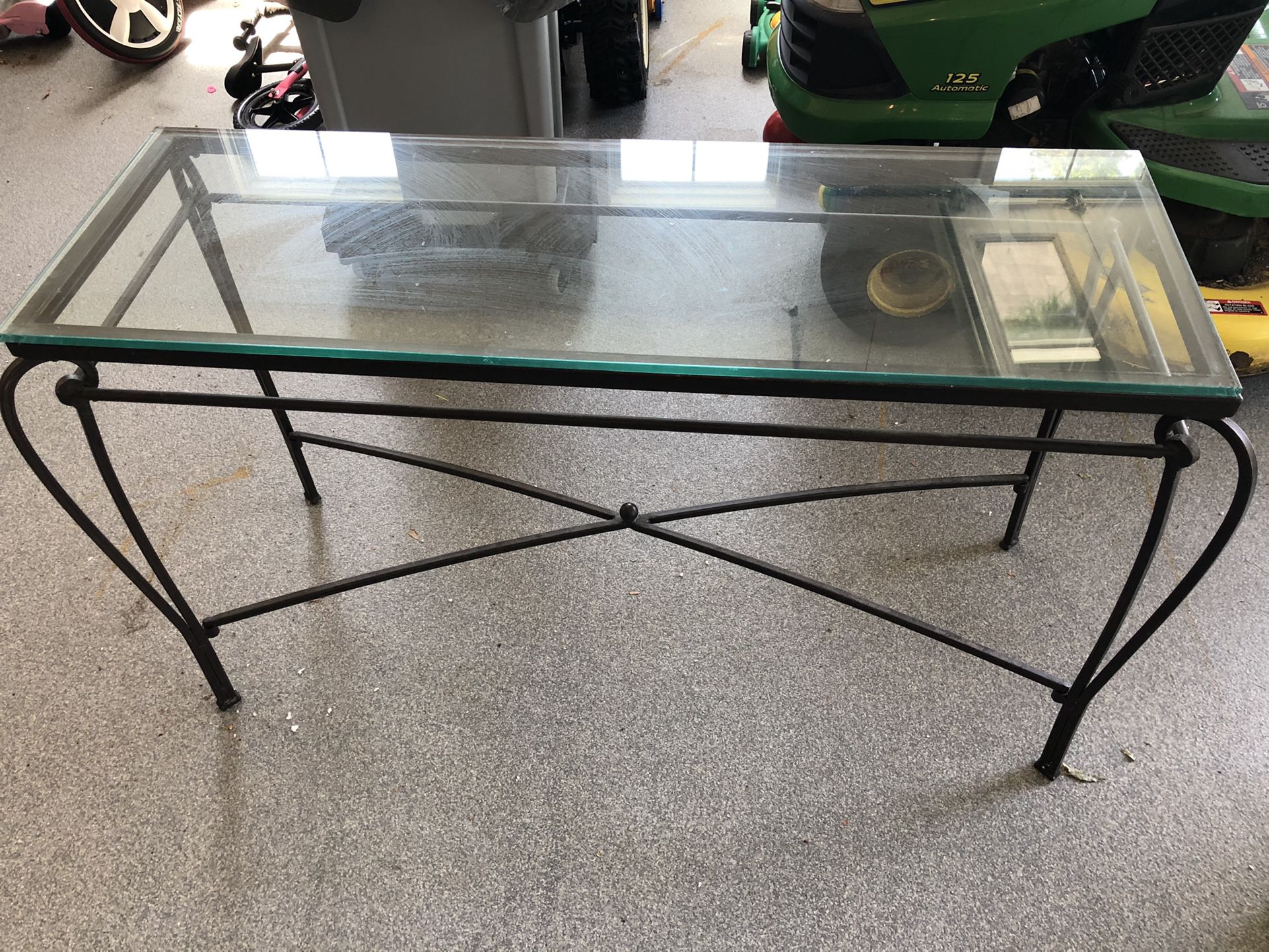 50” Glass Console Table
