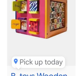  Wooden Activity Cube - Zany Zoo: Educational Play 