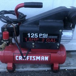 Air Compressor Craftsman 125 Psi  1.5 Hp 2 Gal Great Condition Works Perfect 60$ Obo