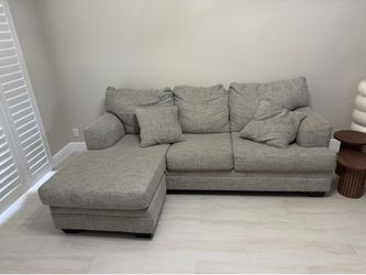 Sofa L shape reversible ottoman