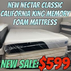 NEW NECTAR CLASSIC CALIFORNIA KING MEMORY FOAM MATTRESS 
