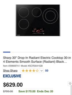 Sharp brand new stove top .. on sale at stores now