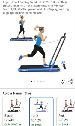 Goplus 2 in 1 folding treadmill