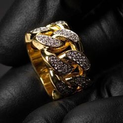 10K Gold Cuban Style ring