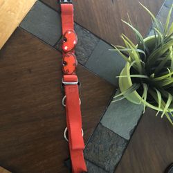 Large red dog collar with lights