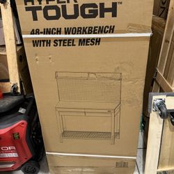 HYPER TOUGH -  48 inch Steel Workbench with Mesh 