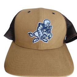 Carhartt x 47 Brand NFL National Football League Dallas Cowboys Retro Throwback Classic Logo Trucker Tan Brown Mesh Snapback RARE!
