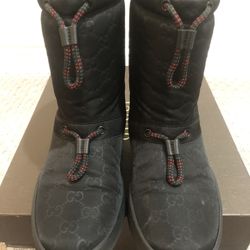 AUTHENTIC NYLON GUCCI GUCCISSIMA MIRO’SOFT NERO/NERO BOOTS - $1,250