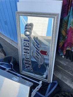Michelob Light Etched Mirror