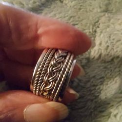 Solid Sterling Silver Wide Band Ring