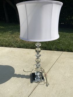 Crystal Lamp with white lamp shade