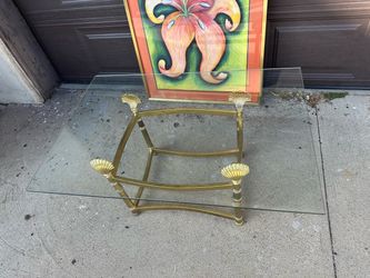 Brass and Glass Coffee Table