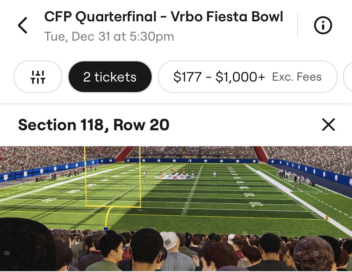 FIESTA BOWL 2 tickets