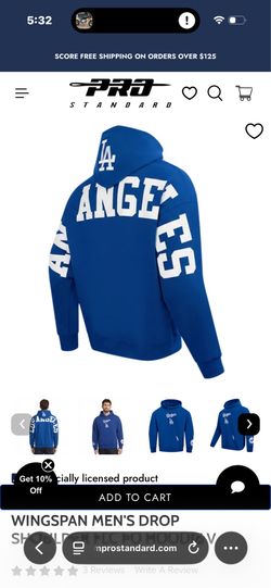 Pro Standard Los Angeles Dodgers Wingspan Hoodie – 2XL (Oversized Fit)