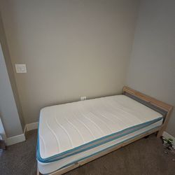 Twin Wood Bed Frame With Mattress