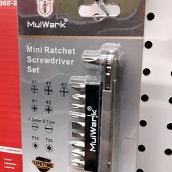 MULWARK MINI RATCHET SCREWDRIVER SET 