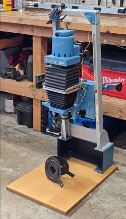 Beautiful Blue Beseler Model 23C Series II Darkroom Photo Enlarger - 50mm Lens - Vintage 1960's