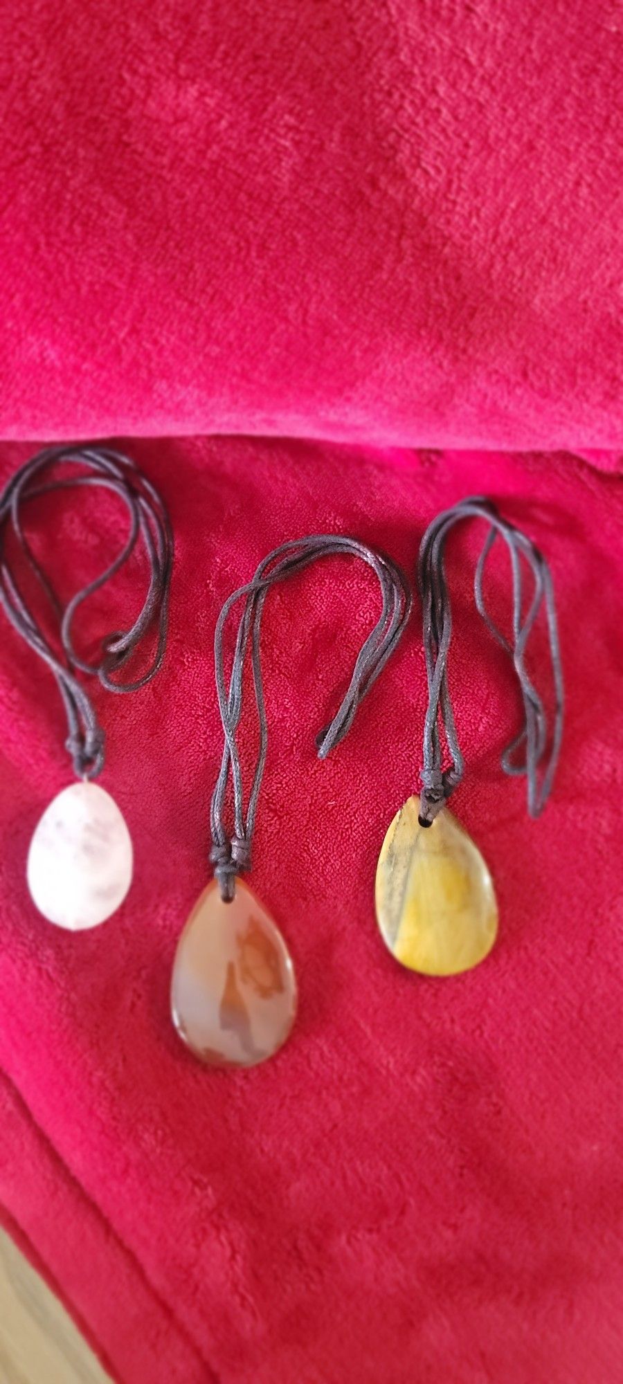 Carnelian, Tiger Eye, or Pink Quartz Pendant
