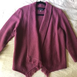 Lightweight Cranberry “Boiled” Wool Jacket
