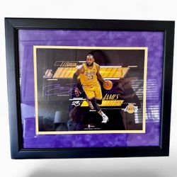 Official 2018 LeBron James Los Angeles Lakers Professionally Framed  Photo w Facsimile Signature